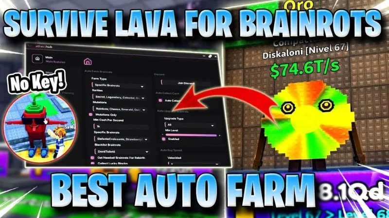 Giới Thiệu Về Script Survive LAVA for Brainrots