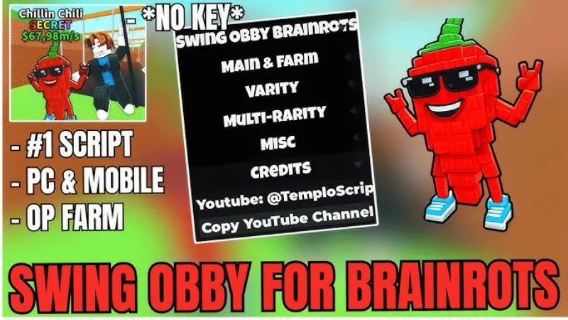 Tính Năng Script Trong Swing Obby for Brainrots