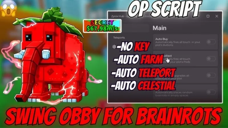 Điểm Nổi Bật Trong Hack Swing Obby for Brainrots