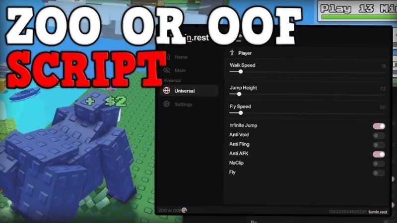 Tính Năng Nổi Bật Trong Hack Zoo Of OOF Script