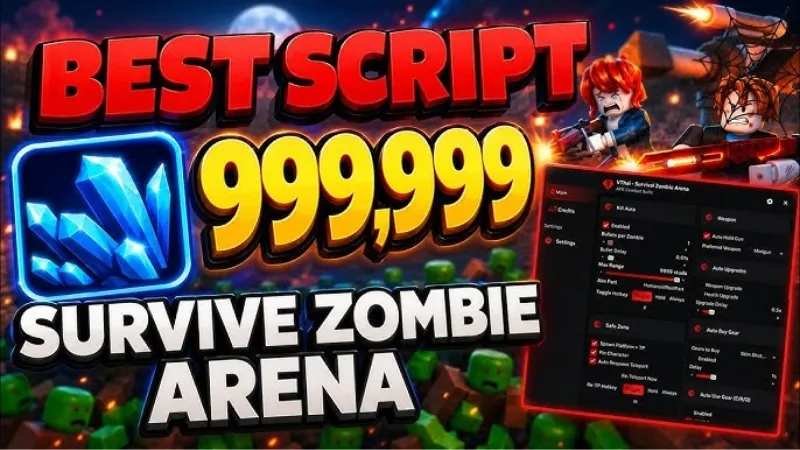 Tính Năng Script Trong Hack Survive Zombie Arena Script
