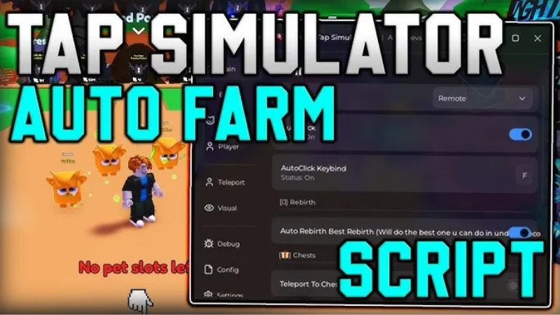 Tính Năng Script Nổi Bật Trong Hack Tap Simulator Script